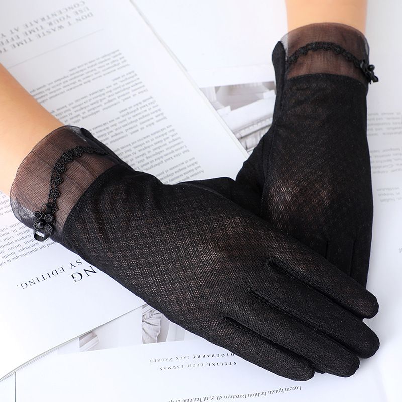 Kesztyű Érintőképernyős Női Csúszásmentes Légáteresztő Vezető Vékony Női Csipke