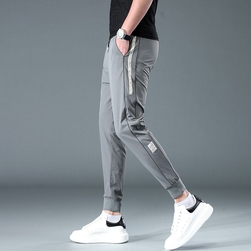 Férfi Alkalmi Nadrág Gyorsan Száradó Slim Fit Sport Rövidített