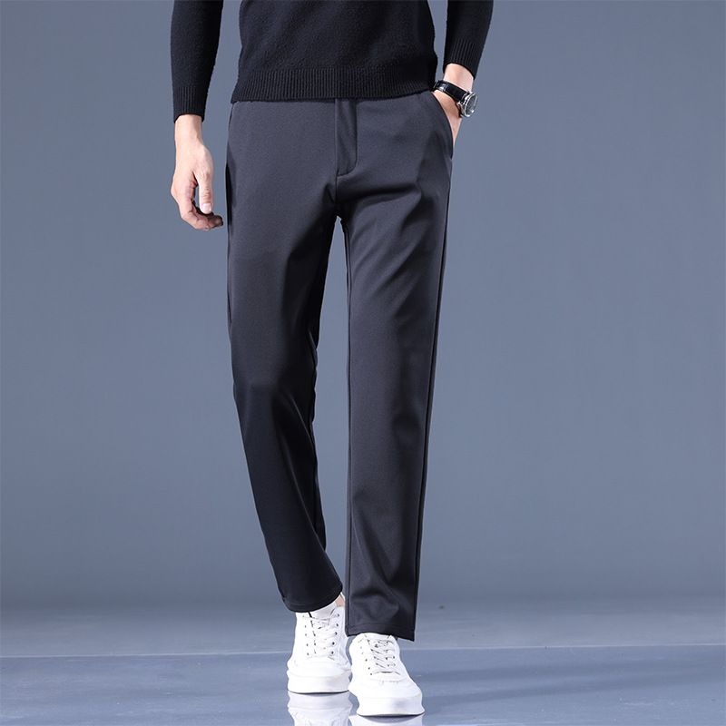 Férfi Stretch Alkalmi Nadrág Slim Fit Straight