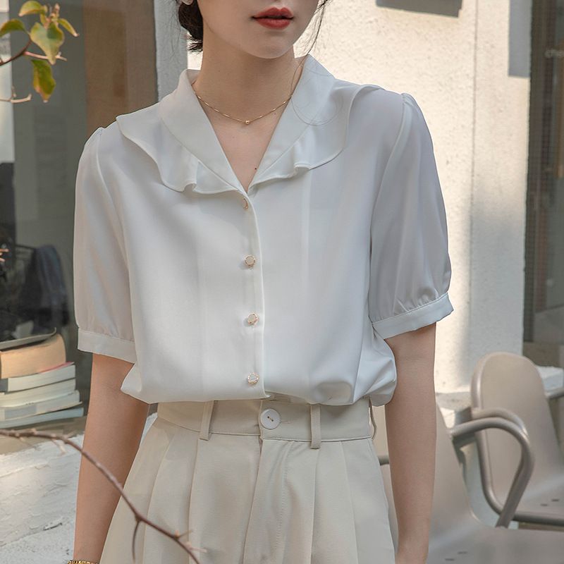 Temperamentum Fehér Ing Lady Fashion Chic High Sense Felső